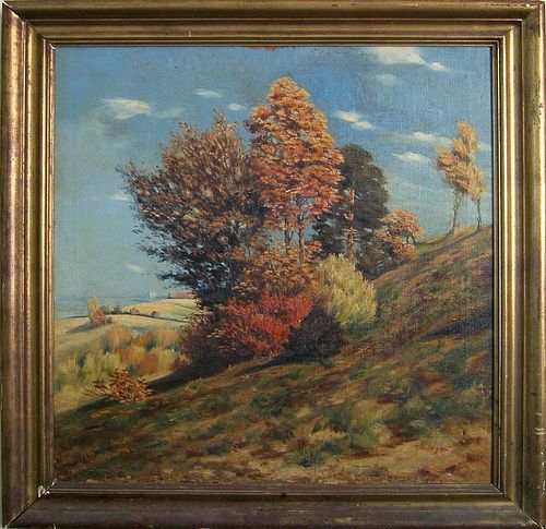 American School, early 20th c., oil on canvas land
