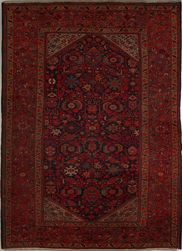 Roomsize Malayer, ca. 1920, with overall floral pa