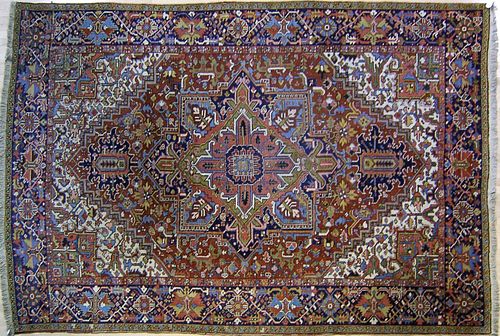 Roomsize Heriz rug, ca. 1930, with central medalli