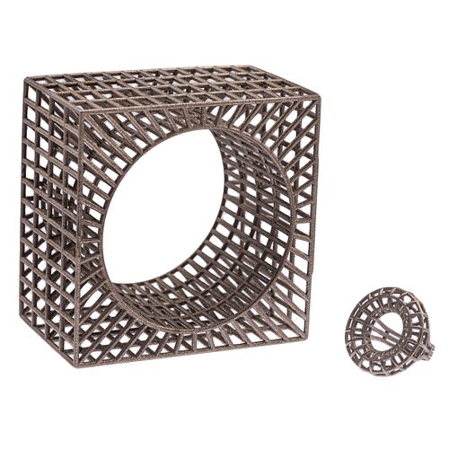 Modernist Steel Ring and Bracelet, Abrasha