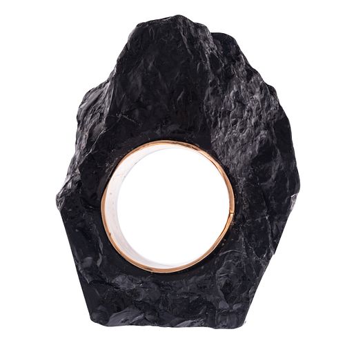 Obsidian, 18k Yellow Gold Ring, Monique Pean