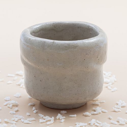 Glazed Ceramic Tzedakah Cup