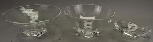 (3) Steuben Glass Bowls