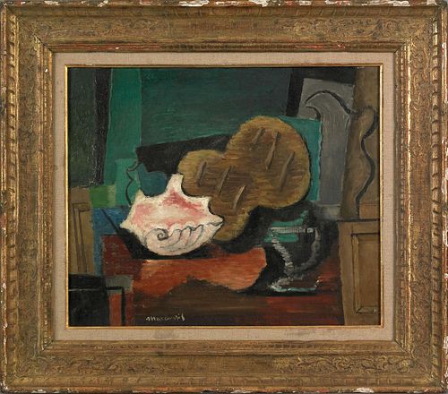 Louis Marcoussis(French, 1883-1941), oil on canvas