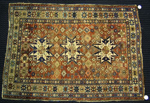 Lesghi star Shirvan rug, ca. 1910, together with a