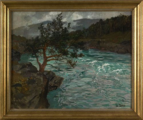 Fritz Thaulow(Norwegian, 1847-1906), oil on canvas