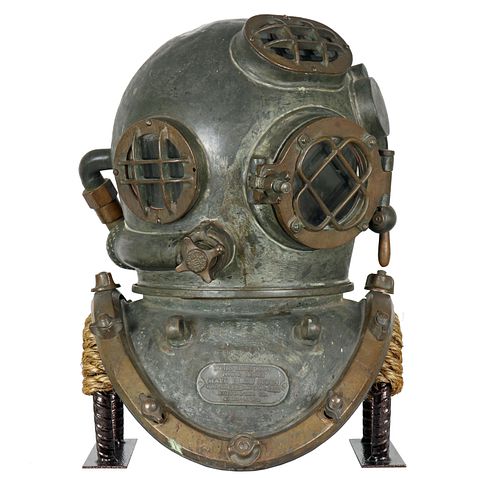 1944 Miller Dunn USN Mark V Diving Helmet #s Matching