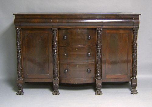 Empire revival mahogany sideboard, ca. 1900, 43 1/