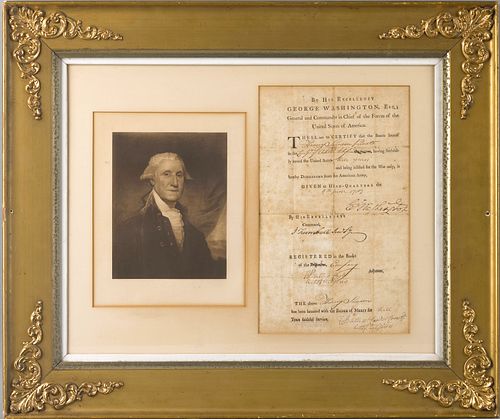 George Washington autograph, signed also by Jonath
