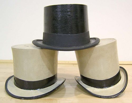 Three cast iron top hat spittoons, late 19th c., o sold at auction on ...