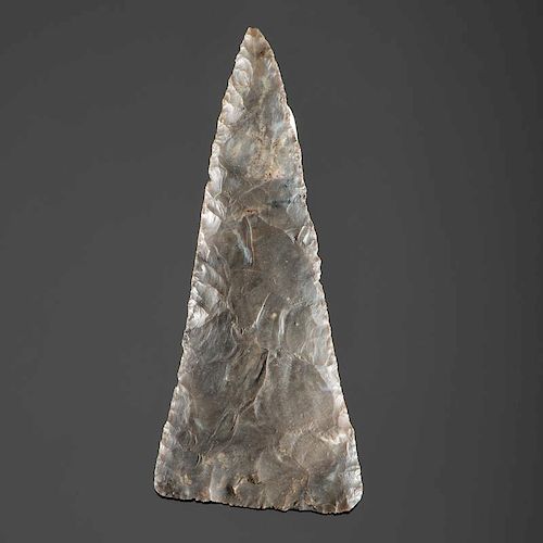 Triangular Coshocton Flint Knife or Cache Blade, From the Collection of Jan Sorgenfrei, Ohio