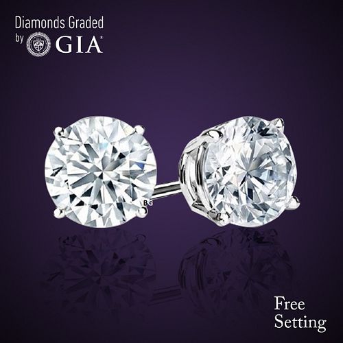 6.46 carat diamond pair, Round cut Diamonds GIA Graded 1) 3.18 ct, Color D, FL 2) 3.28 ct, Color D, FL. Appraised Value: $1,172,400 