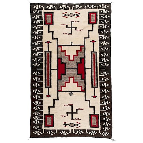 Daisy Taugelchee (Dine, 1909-1990) Navajo Storm Pattern Weaving/ Rug