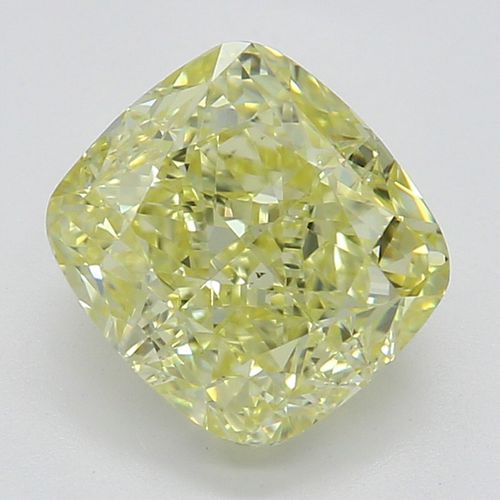 1.34 ct, Natural Fancy Yellow Even Color, VS2, Cushion cut Diamond (GIA Graded), Appraised Value: $14,600 