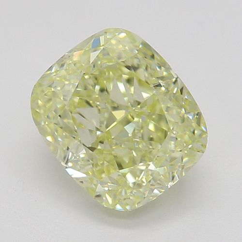 1.24 ct, Natural Fancy Light Yellow Even Color, VVS1, Cushion cut Diamond (GIA Graded), Appraised Value: $13,600 