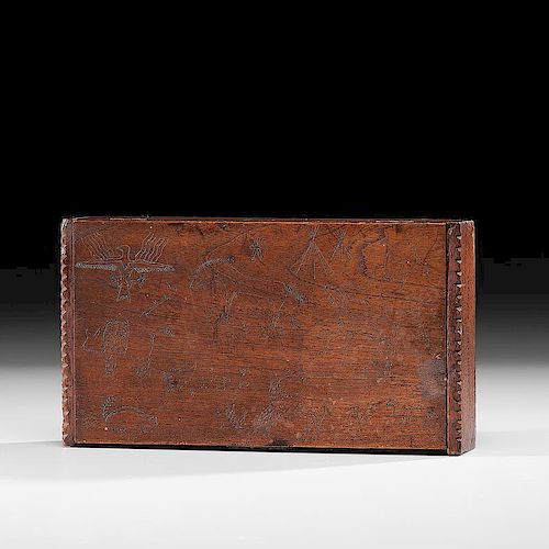 Carved Wood Peyote Box From the Collection of Jan Sorgenfrei, Ohio