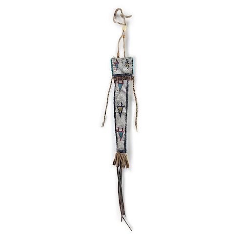 Cheyenne Beaded Hide Awl Case, Exhibited at the Booth Western Art Museum, Cartersville, Georgia