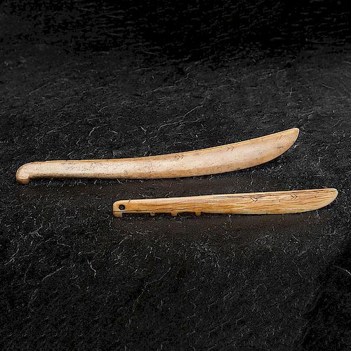 Eskimo Walrus Ivory Storyteller Knife
