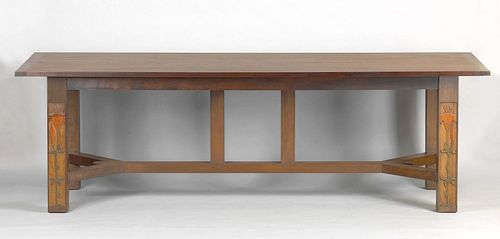 Byrdcliffe cherry trestle table, 1904, designed by