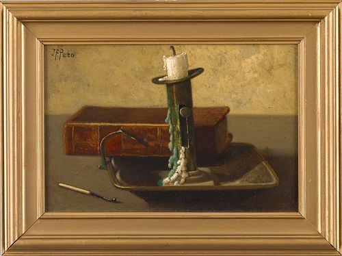 John Frederick Peto(American, 1854-1907), oil on b