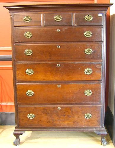 Pennsylvania Chippendale cherry tall chest, late 1