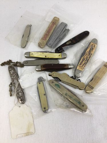 Rare 14K Gold Tiffany and others Pocket Knifes Collection