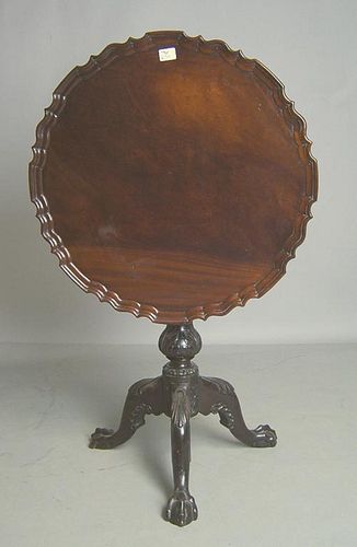 George III style mahogany pie crust tea table, lat