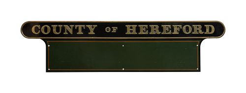 Nameplate COUNTY OF HEREFORD 4-6-0 GWR County Class