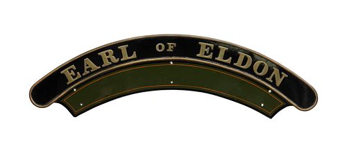 Nameplate EARL OF ELDON 4-4-0 GWR Earl / Dukedog Class