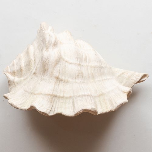 Set of Three Plaster Shell Form Sconces