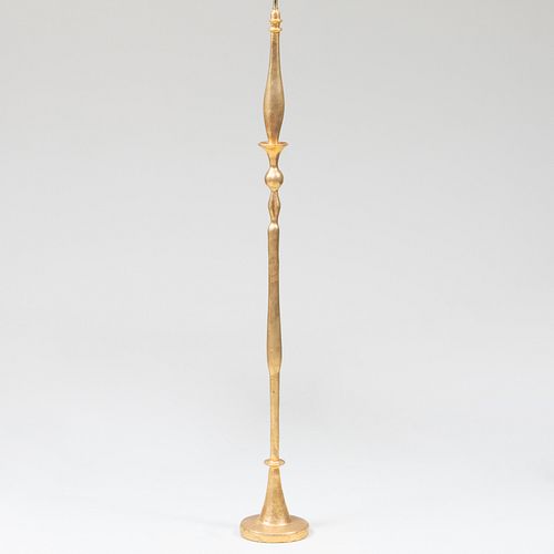 Giacometti Style Gilt-Resin 'Lampadaire Mode Le Grande Feuille' Floor Lamp