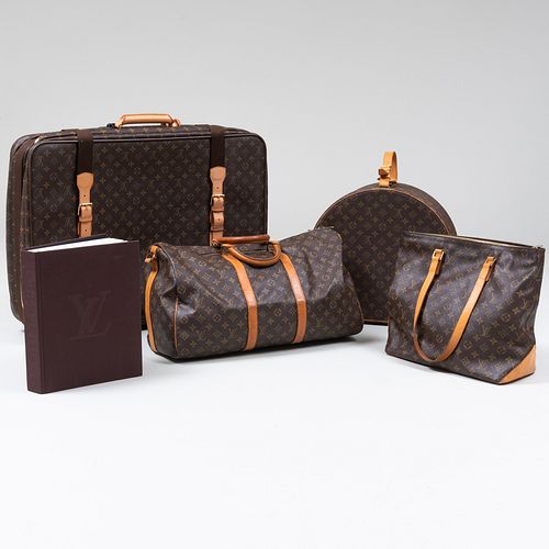 Five Pieces of Louis Vuitton Monogram Leather Luggage