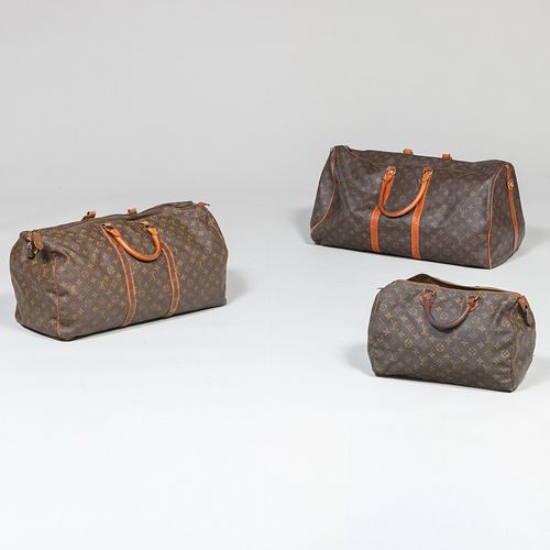Three Vintage Louis Vuitton Duffel Bags