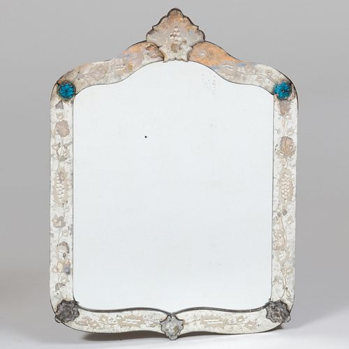 Small Venetian Etched Glass Mirror