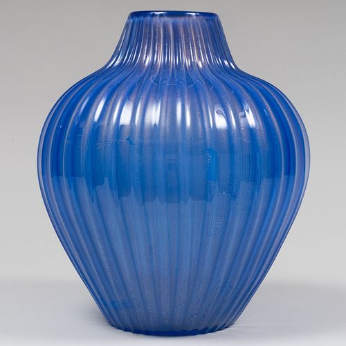 Large Murano Internally Decorated Glass Vase