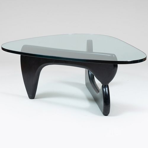 Isamu Noguchi Style Ebonized Wood Low Table
