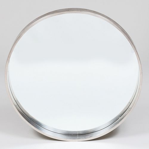 Contemporary Chrome Circular Mirror