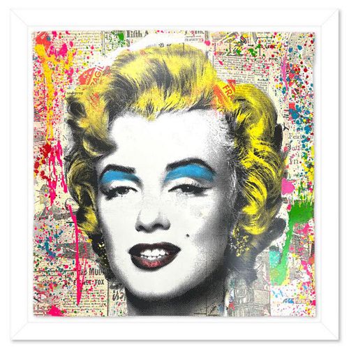 Mr. Brainwash- Original Mixed Media on Deckle Edge Paper "Marilyn Monroe"