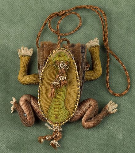 Very fine English sweetmeat purse, early 17th c.,n