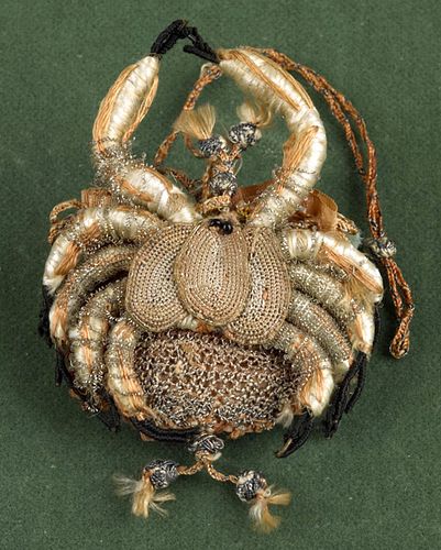 Magnificent English sweetmeat purse, early 17th c.