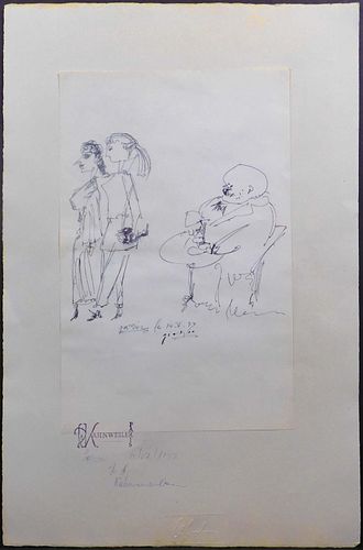 Style of Pablo Picasso: Collection of 5 Caricature Sketches