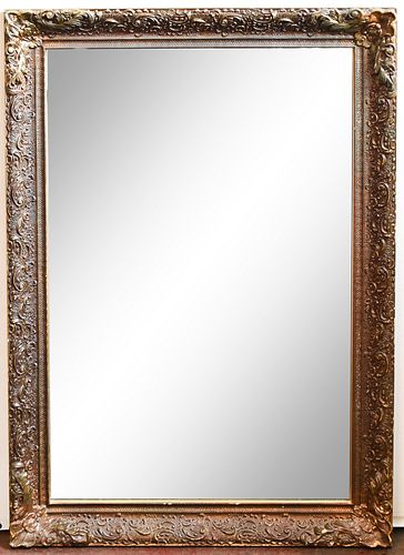 ANTIQUE MIRROR IN GILDED FRAME