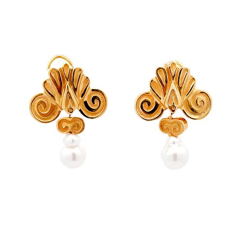 Robert Wander 18K Baroque Pearl Earrings