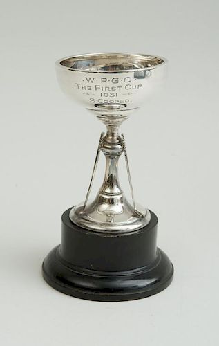 ENGLISH PRESENTATION SILVER TROPHY: W.P.G.C. THE FIRST CUP, 1931, S. COOPER