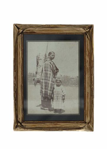 Kiowa Mother w/ Papoose Child Photograph c. 19th C