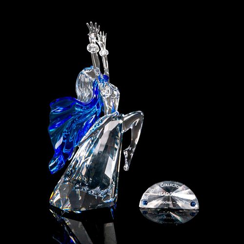 2pc Swarovski SCS Crystal Figurine + Plaque, Isadora