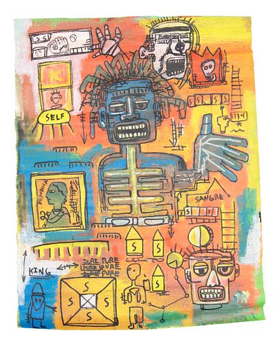 Acrylic on Canvas After Basquiat