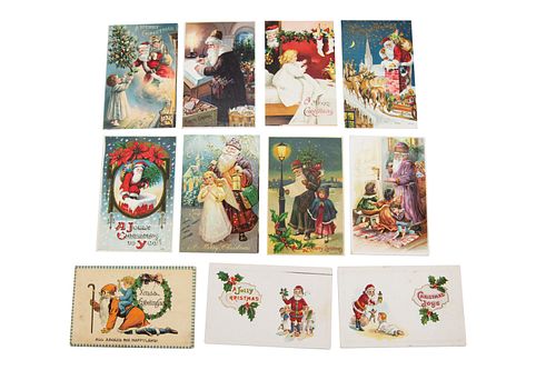 Collection of 11 Vintage Christmas Postcards