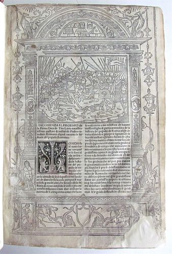 ANTIQUE HISTORICAL ILLUSTRATED TITUS LIVIUS FOLIO INCUNABLE RARE FROM 1493