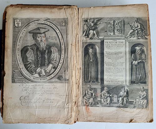 OLD FOLIO SCARCE BIBLE IN ENGLISH TEXT OF THE NEW TESTAMENT OF JESUS CHRIST, 1633
